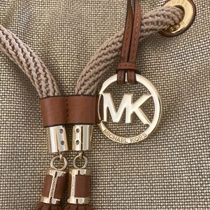 Michael Kors canvas rope bucket bag